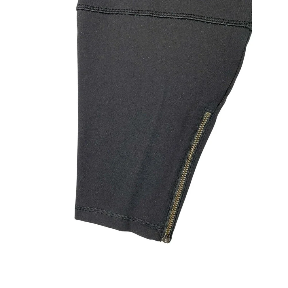 Lululemon Cargo Leggings Women’s 6 Black High Rise 26” Pocket Ankle Running Read